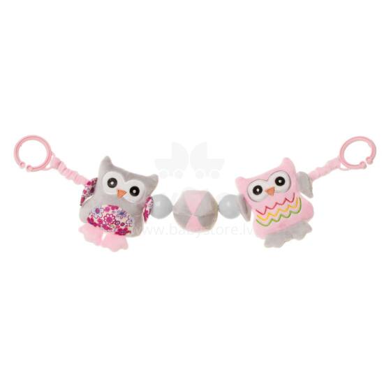 4Baby Owls Art.OP11 Pink Погремушка на коляску