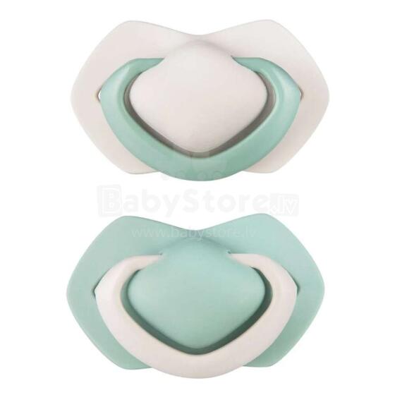 Canpol babies silikona māneklītis, simetrisks 6-18m PURE COLOR 2gab 22/656_bei