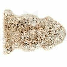 Natur Wool Art.9452 Aitas kažokādas paklājs (L) kapučino krasā 93cm  [aitāda]