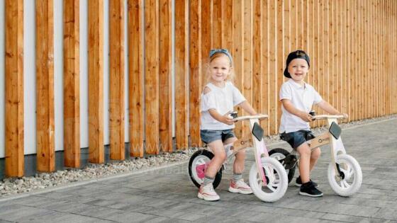 Lionelo Balance Bike Willy  Art.117908 Carbon  Bērnu skrējritenis ar koka rāmi