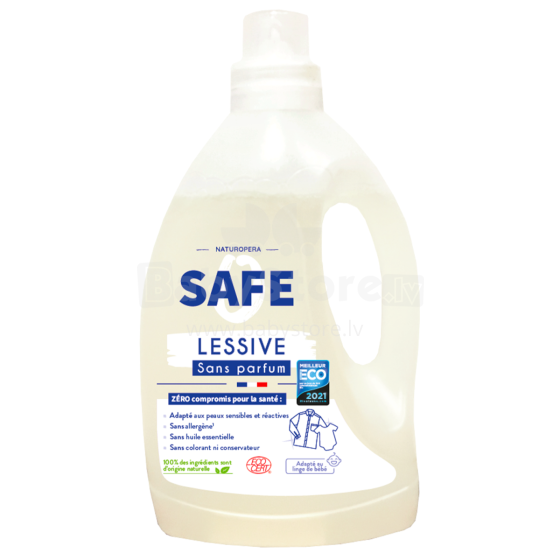 Safe Lessive Art.142337 Veļas mazgāšanas līdzeklis bez smaržas, 3L