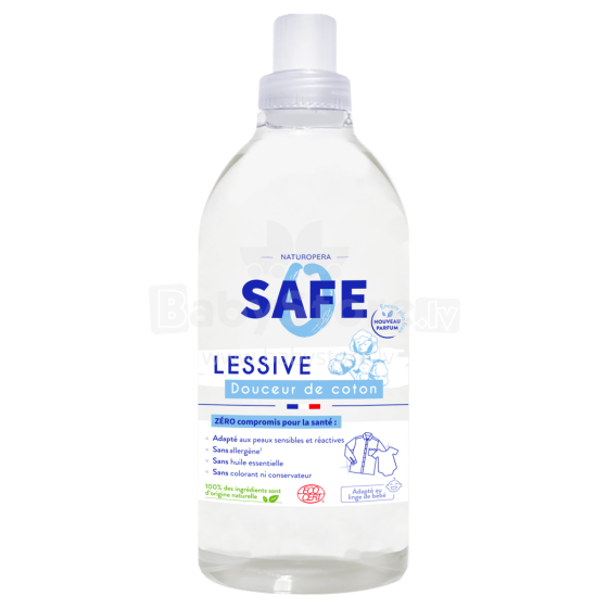Safe Lessive Art.142341 Veļas mazgāšanas līdzeklis ar kokvilnas smaržu, 1L