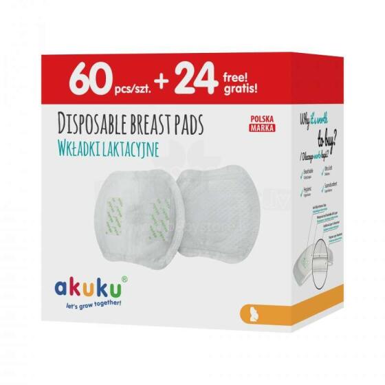 Akuku Pads Art.A0368 White Вкладыши для бюстгалтера (84 шт.)