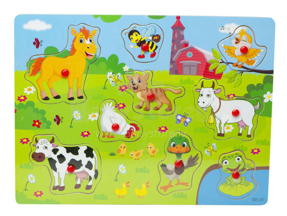 Wooden Puzzles Art.KX7880_1  Детский деревянный пазл