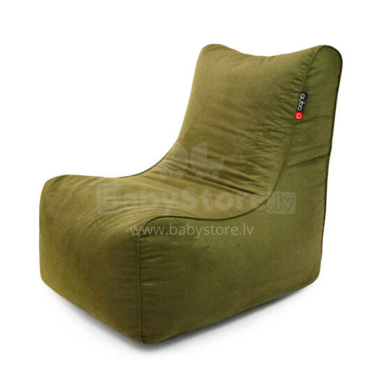 Qubo™ NEW22 BURMA Olive VELVET FIT beanbag