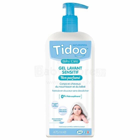 Tidoo Nature Bath Gel Art.142558 Attīrošs gels bērniem – maigs gels visiem ādas tipiem, 475ml