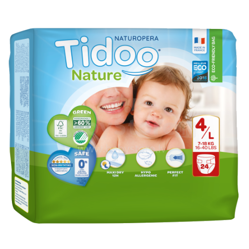 Tidoo Nature Art.142569 Ecological diapers L size 7-18kg, 24 pcs.