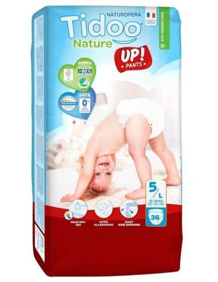 Tidoo Nature Pants Art.142615 Ecological diaper panties L size 12-18 kg, 36 pcs.