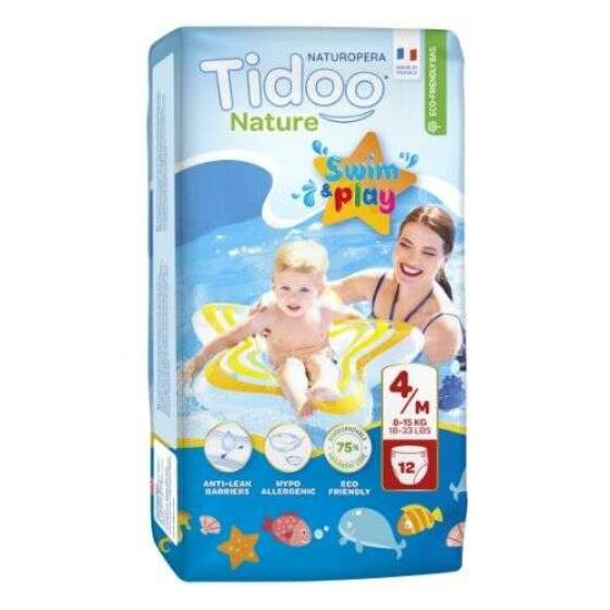 Tidoo Nature Swim & Play  Art.142617  Эко подгузники для бассейна M размер,8-15 кг,12 шт.