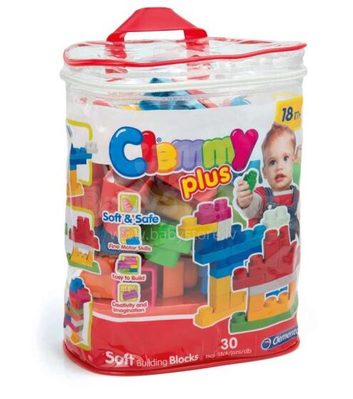 Clementoni Clemmy Plus Art.14879  мягкие кубики 30 шт, 18 месяцев +
