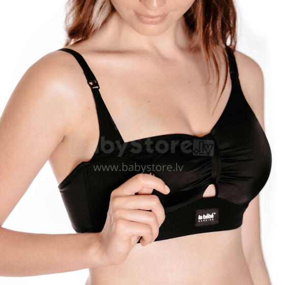 La bebe™ Nursing Bra Bella Art.19083 Black Бюстгальтер для кормления c плотной чашечкой