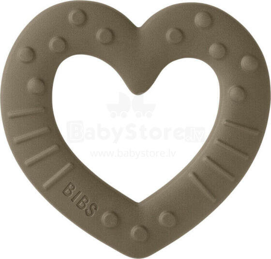 Bibs Baby Bitie Hearts Art.142709 Dark Oak  Kožamā rotaļlieta