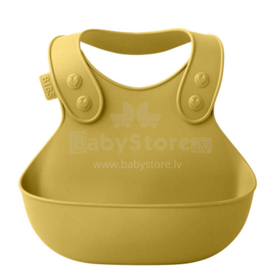 Bibs Overall Dinner Set Art. 142711 Mustard Силиконовый слюнявчик
