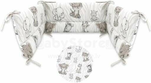 MimiNu Bed Bumper Art.142848 Safari  Бортик-охранка для детской кроватки 180cм