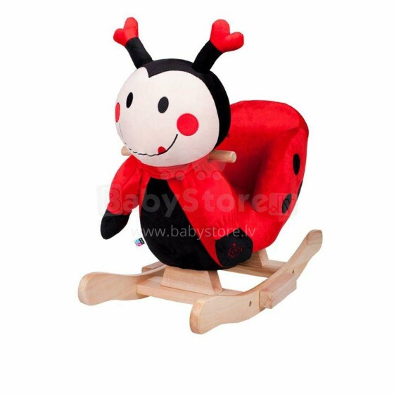 Caretero Rocking Ladybird Chair Art.142930 Mīksts šūpuļzirdziņš ar muguriņas atbalstu (Šupuļzirgs)