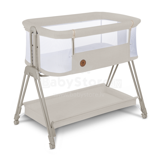 Lionelo Luna Art.143037 Beige Sand Bērnu gultiņa/šūpulītis  2 in 1