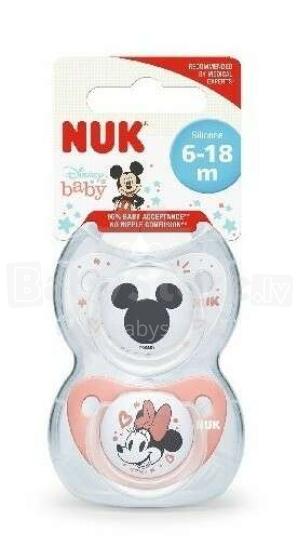 Nuk Disney Minnie Art.SU29 Silikona ortodontiskais māneklis 2gb (6-18 mēn. )