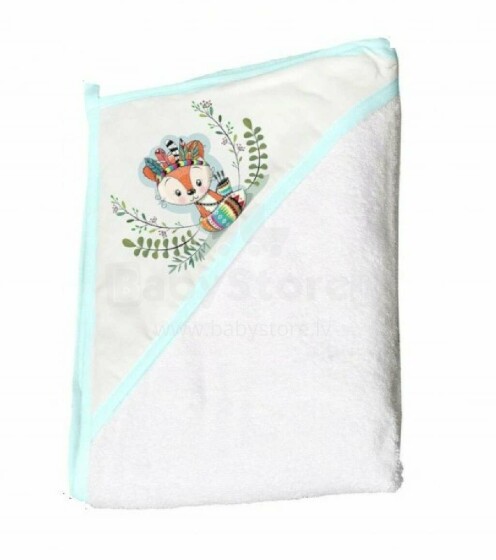 Tega Baby Towel Art.DZ-008  Fox   Детское хлопковое полотенце с капюшоном, 100x100см