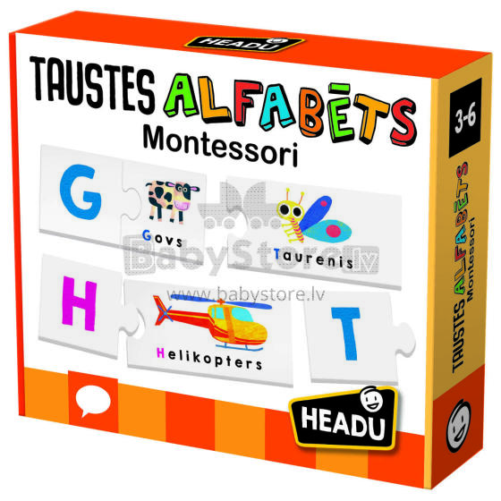 HEADU Montessori taustāmie burtiņi Abc (latviešu val.)