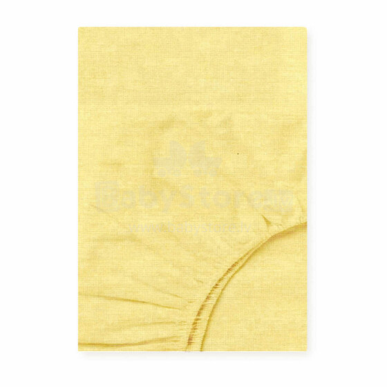 UR Kids Cotton  Art.143523  Yellow Bērnu kokvilnas palags ar gumiju 120x60cm