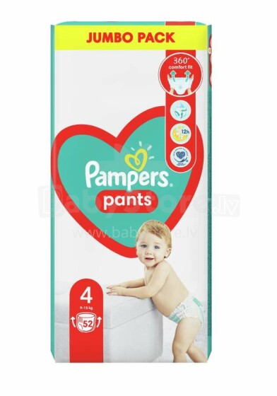 Pampers Pants JP Art.P04H702 Diaper panties S4 size,9-15 kg,52 pcs.
