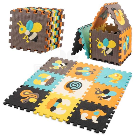 Bebe Basic Puzzle Art.KX5208  Bērnu daudzfunkcionālais grīdas paklājs puzle no 9 elementiem