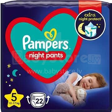Pampers Nights Pants Art.P04H871 Mähkmepüksid suurus 5 suurus 12-17kg,22 tk