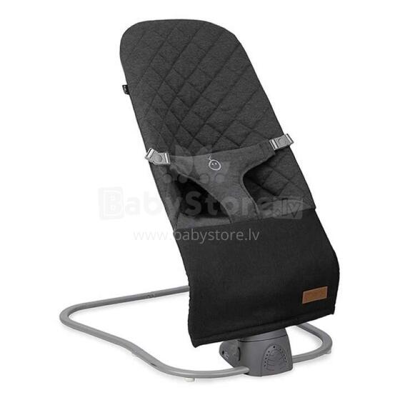 Momi Bess Art.BULE00025 Dark Grey  Эргономичное кресло - шезлонг для малышей cо звуковыми эффектами