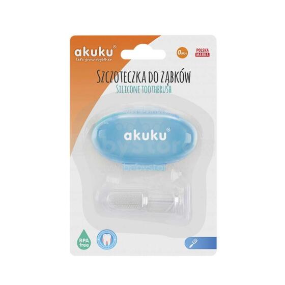 AKUKU 143625 Силиконовая щетка-напальчник для первых зубов