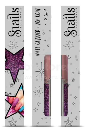 Snails Nail Glitter 2 in 1  Art.143717 Magic Dust Purple  Spīdums nagiem 2 vienā ,6.5gr