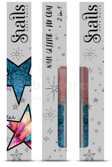 Snails Nail Glitter 2 in 1  Art.143719 Magic Dust Blue   Блёстки для ногтей 2 в 1  ,6.5гр