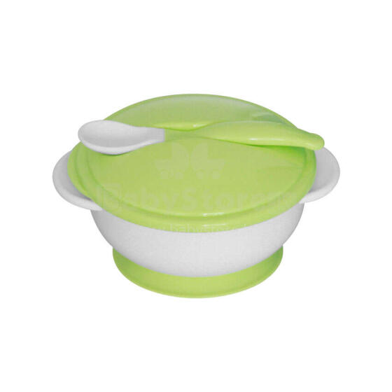 Lorelli Bowl Art.10230400001 Green Тарелка - контейнер с ложкой на присоске