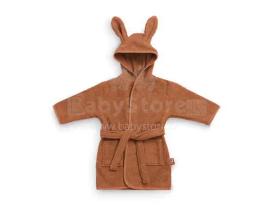Jollein Bathrobe Art.060-809-00092 Caramel Bērnu mīksts frotē halāts ar kapuci