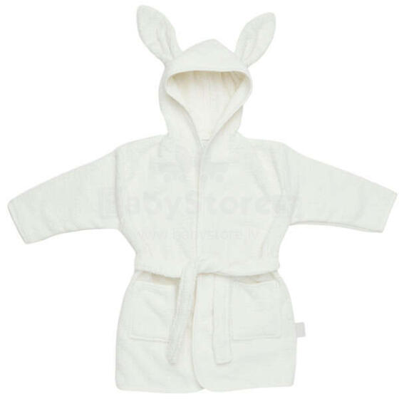 Jollein Bathrobe Art.060-809-66041 Ivory  Детский махровый халатик с капюшоном