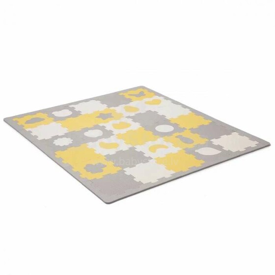 KinderKraft'22 Luno Shapes Art.KPLUSH00YEL0000 Puzzle floor mat for children