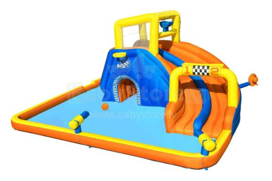 BESTWAY piepūšamā atrakcija Super Speedway Mega Water Park, 5.51m x 5.02m x 2.65m, 53377