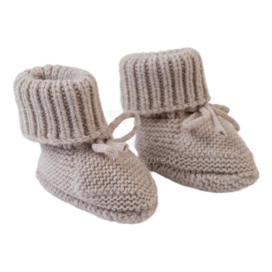 Lodger Slipper Folklore Merino Art.SLM 630_0-6 Beige  Мягкие  пинетки из мерино шерсти 0-6 мес.
