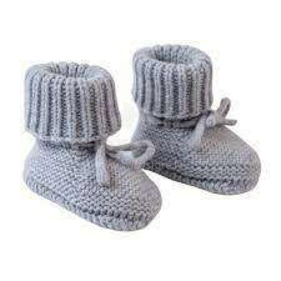 Lodger Slipper Folklore Merino Art.SLM 629_0-6 Drizzle  Мягкие  пинетки из мерино шерсти 0-6 мес.