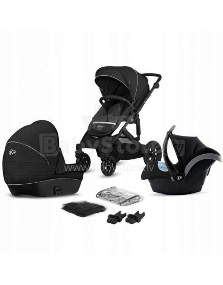 KinderKraft Prime Lite 3 in1 Art.KKWPRLIBLK3000 Black Универсальная коляска 3 в 1+стильная сумка