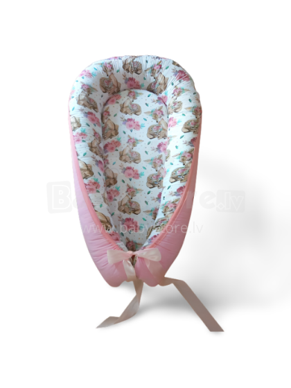 Baby Babynest Art.144436 Rabbit Ligzdiņa - kokons jaundzimušajiem (roku darbs)