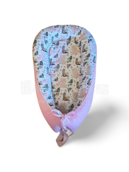 Baby Babynest Art.144441 Rabbit Гнездышко – кокон для новорожденных (ручная работа)