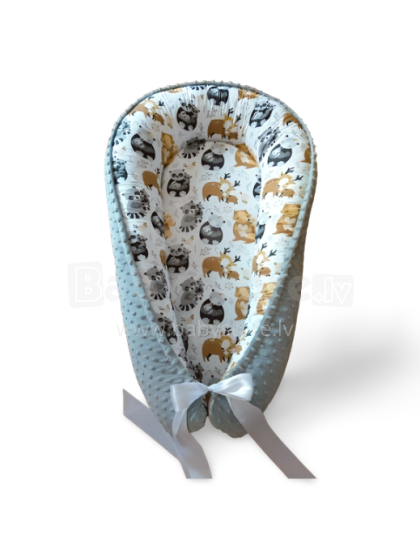 Baby Babynest Art.144443 Animals Гнездышко – кокон для новорожденных (ручная работа)