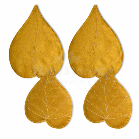 Qubo™ Autumn Leaf Mustard VELVET FIT beanbag