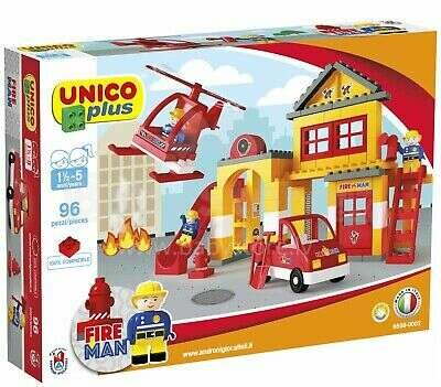 Unico Plus Fire Station Art.53-8558 Konstruktors ,96gab