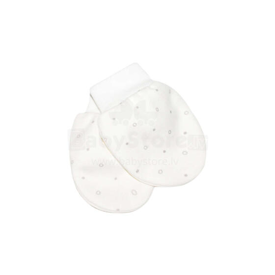 La Bebe™ NO Baby Mittens Vanilla Art.144836 Bērnu dūraiņi no mīkstas kokvilnas