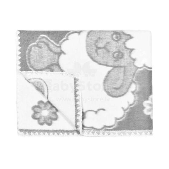 UR Kids Blanket Cotton Art.144984 Sheep Grey  Dabīgas kokvilnas pleds/sega bērniem 118x100cm
