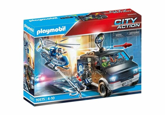 Playmobil Сity Action Art.70575 Конструктор Полицейский поиск на вертолете