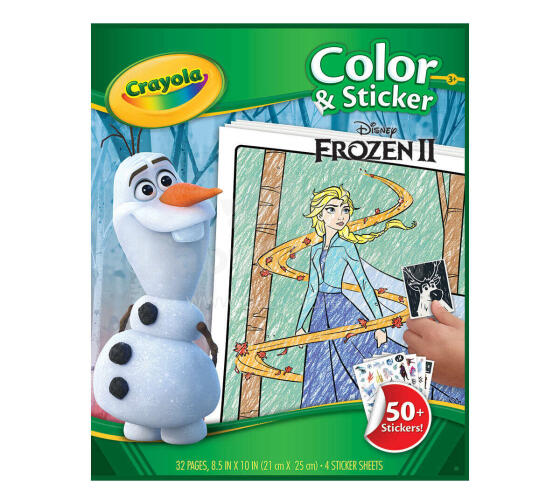 CRAYOLA FROZEN 2 Krāsojamā grāmata ar uzlīmēm