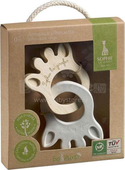 VULLI So’pure Sophie la girafe Art.220200 Rubber&Wood Silhouette rings