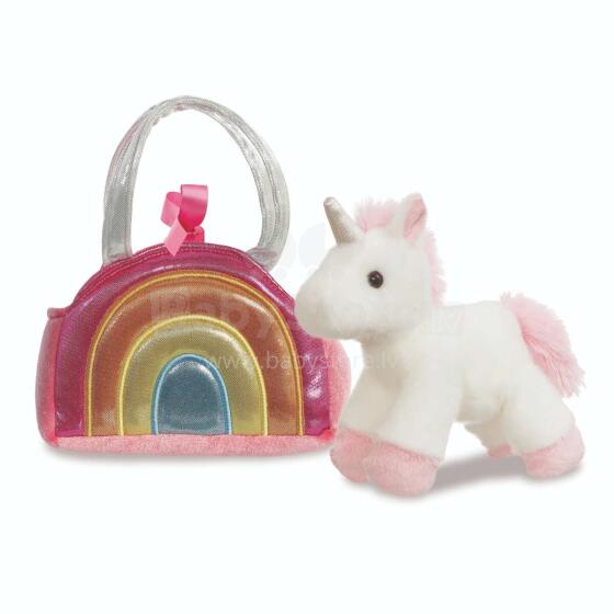 AURORA Fancy Pals Plīša vienradzis rozā somā, 17 cm